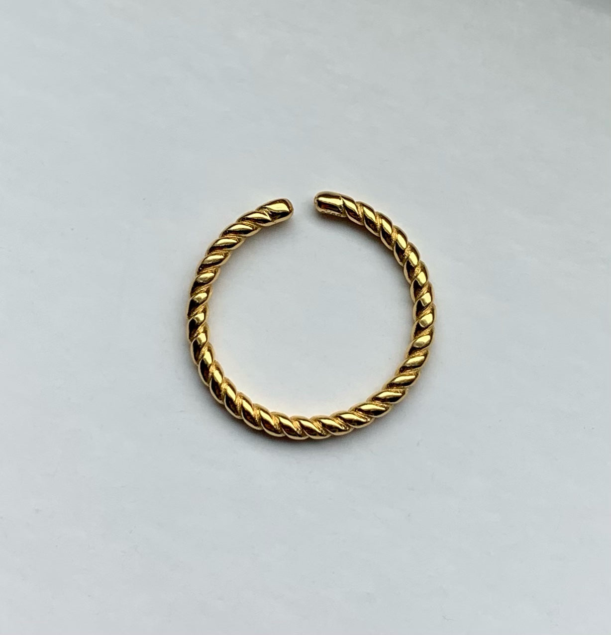 Twisted Gold Adjustable Ring